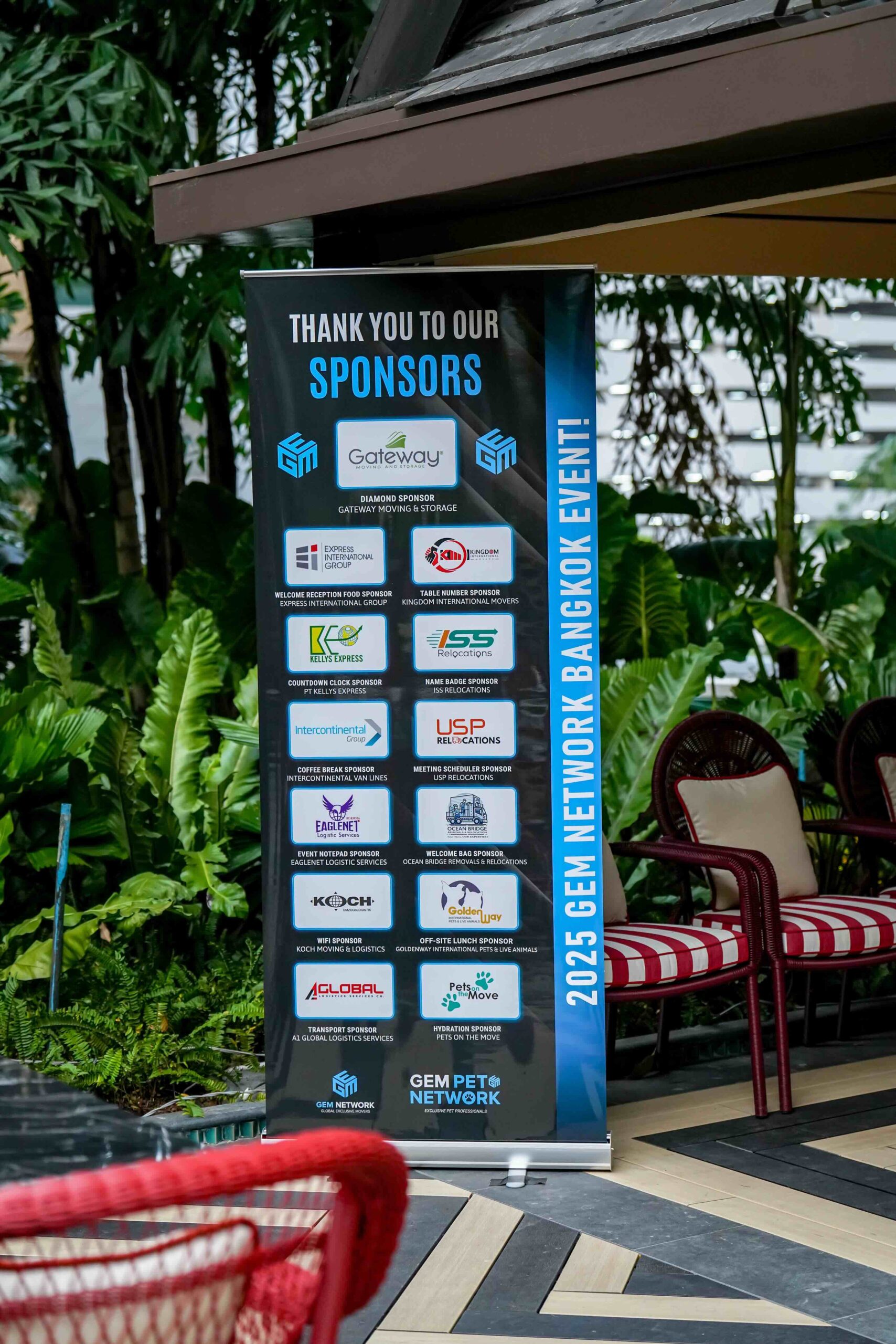 Sponsorenbanner des GEM Network Events 2025 in Bangkok
